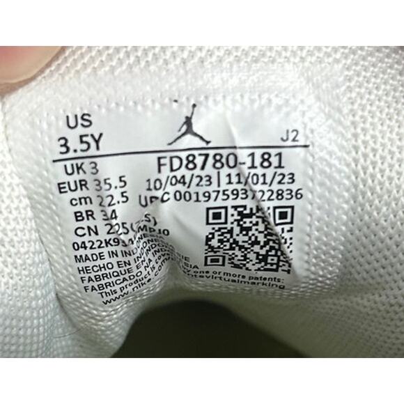 Nike Air Jordan 1 Mid GS White Yellow Youth Size 3.5Y FD8780-181 - Picture 10 of 10